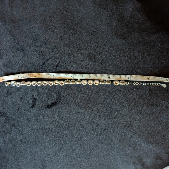 925 Solid Sterling Silver Beaded Bangle Bracelet Minimalist Quiet Luxury - Picture 5 of 6